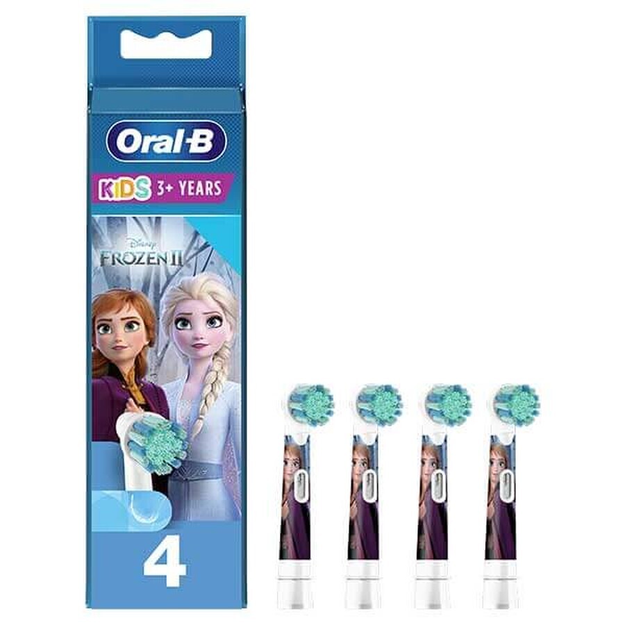 Oral-B Kids Stages Power, embouts de brosse à dents électrique, Frozen EB10s-4, plus de 3 ans, ultra doux, 4 pièces