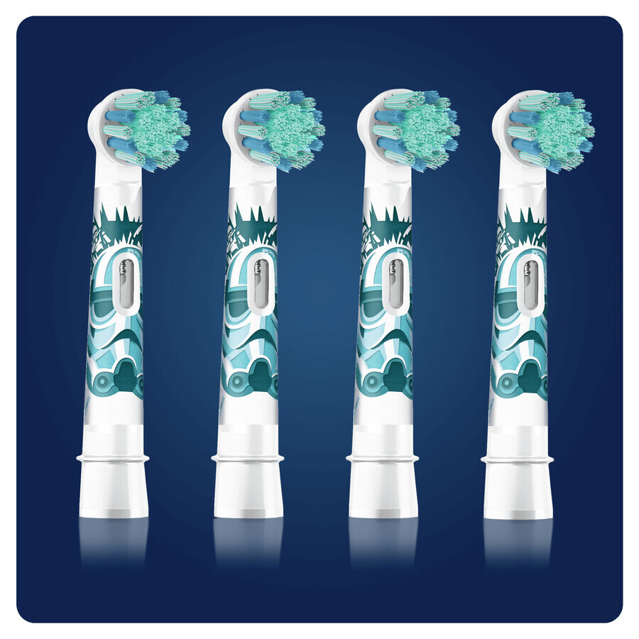 Oral-B Kids Stages Power, brosse à dents électrique, Star Wars, plus de 3 ans, ultra douce, 4 pièces