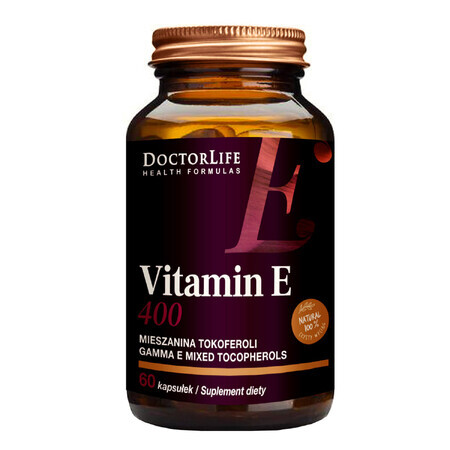 Doctor Life Vitamin E 400, Mixed Tocopherols, 60 Capsules