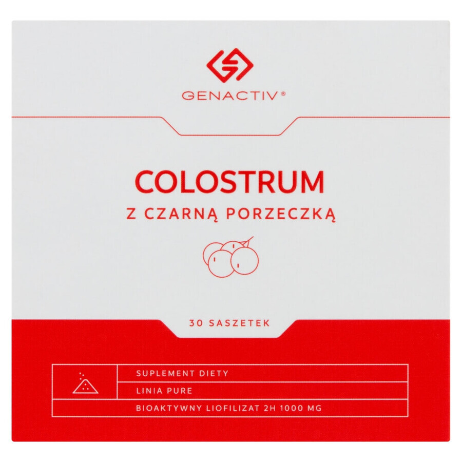 Genactiv Colostrum with black currant, powder, 3 gx 30 sachets