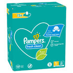 Pampers Fresh Clean, toallitas húmedas, 15 x 80 piezas