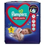 Pampers Night Pants, pantalones tipo pañal, talla 5, 12-17 kg, 22 piezas