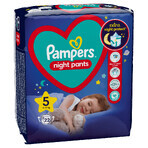 Pampers Night Pants, pantalones tipo pañal, talla 5, 12-17 kg, 22 piezas