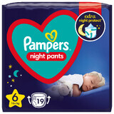 Pampers Night Pants, pañales, talla 6, 15+ kg, 19 pcs