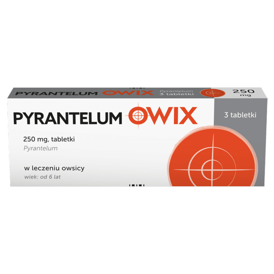 Pyrantelum OWIX 250 mg, 3 comprimidos