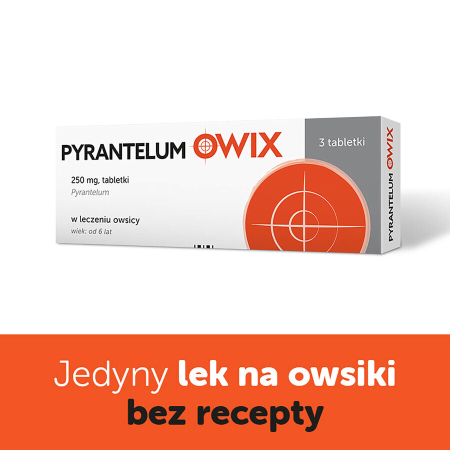 Pyrantelum OWIX 250 mg, 3 comprimidos