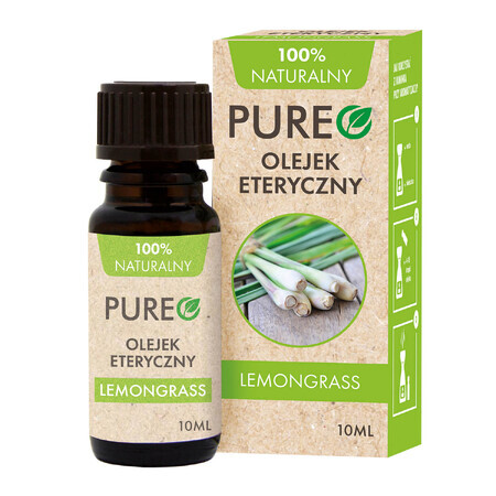 Pureo, lemongrass essential oil, 10 ml