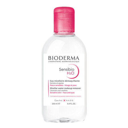 Bioderma Sensibio H2O, agua micelar, piel sensible, 250 ml