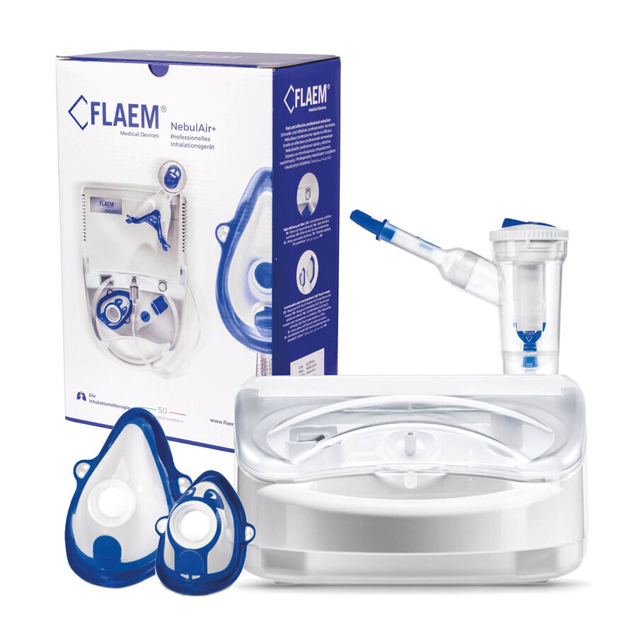 Flaem NebulAir+, un inhalador de pistón neumático para niños y adultos