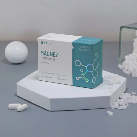 SEMA Lab Magnesio + Vitamina B6, 60 comprimidos recubiertos con película