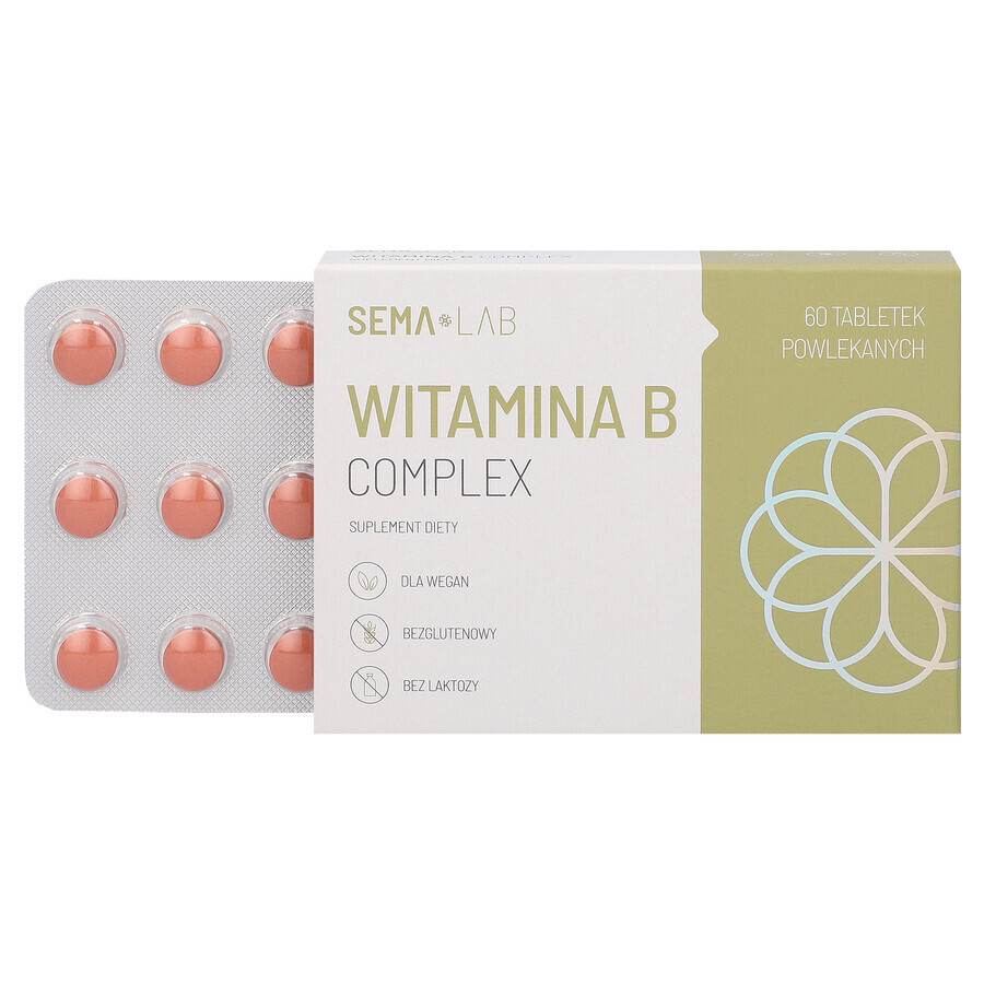 SEMA Lab Vitamin B Complex, 60 comprimidos recubiertos con película