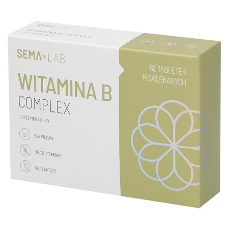 SEMA Lab Vitamin B Complex, 60 comprimidos recubiertos con película