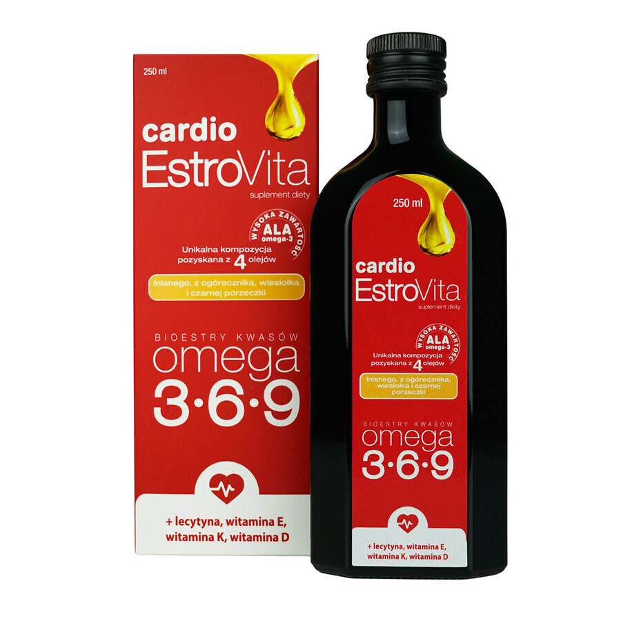 EstroVita Cardio, ésteres de ácido omega 3-6-9, 250 ml