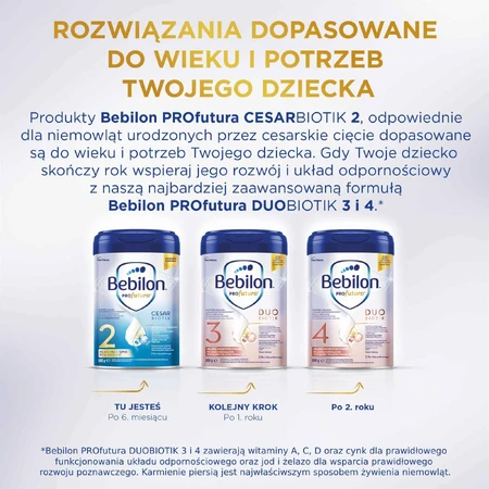 Bebilon Profutura CesarBiotik 2, Folgemilch, nach 6 Monaten, 800 g