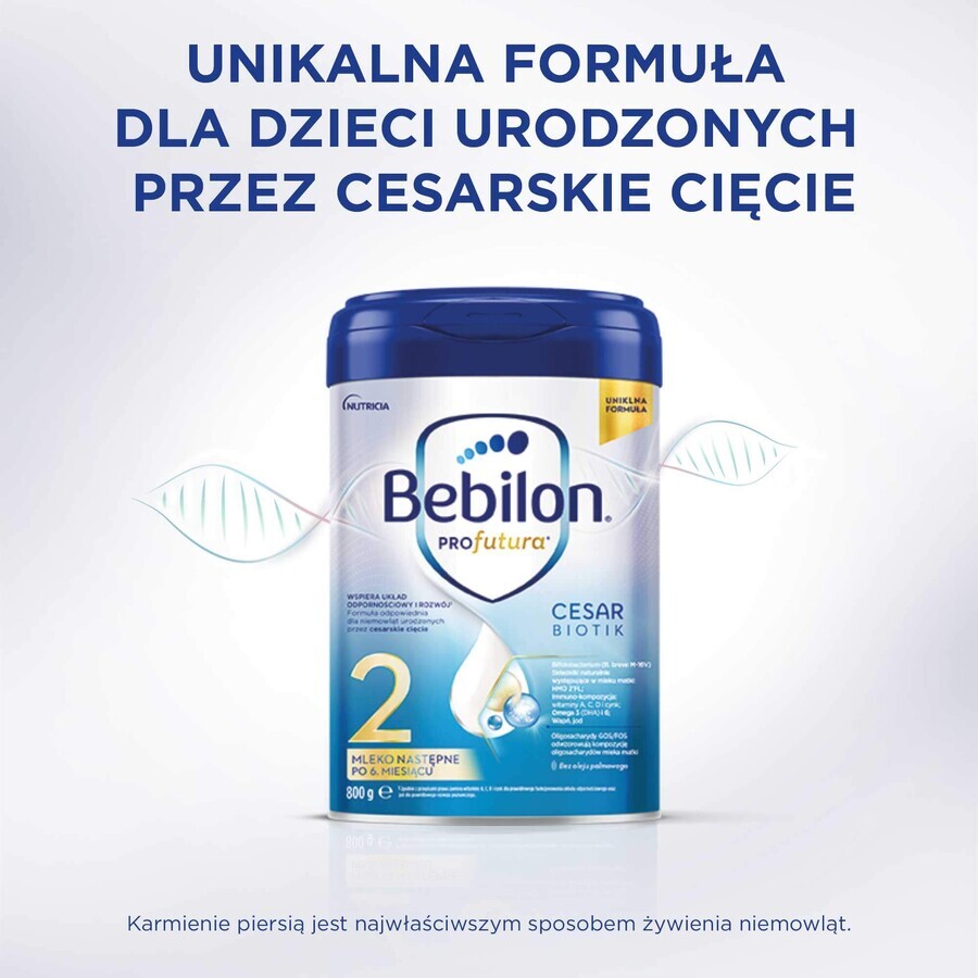 Bebilon Profutura CesarBiotik 2, leche de seguimiento, después de 6 meses, 800 g