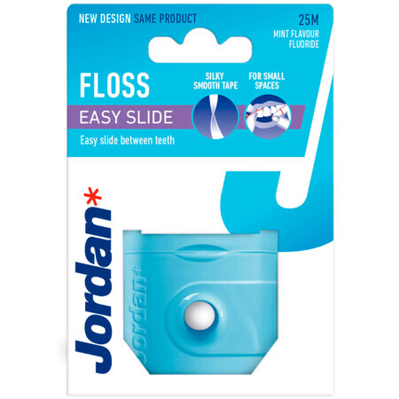 Jordan Easy Slide, hilo dental con flúor, encerado, menta, 25 m