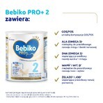 Bebiko Pro+ 2 Nutriflor Pro+, leche de continuación, más de 6 meses, 700 g