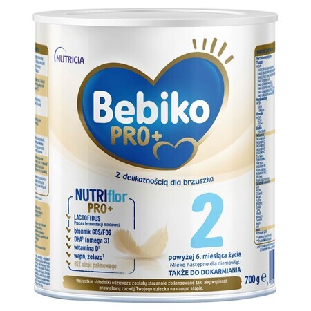 Bebiko Pro+ 2 Nutriflor Pro+, leche de continuación, más de 6 meses, 700 g