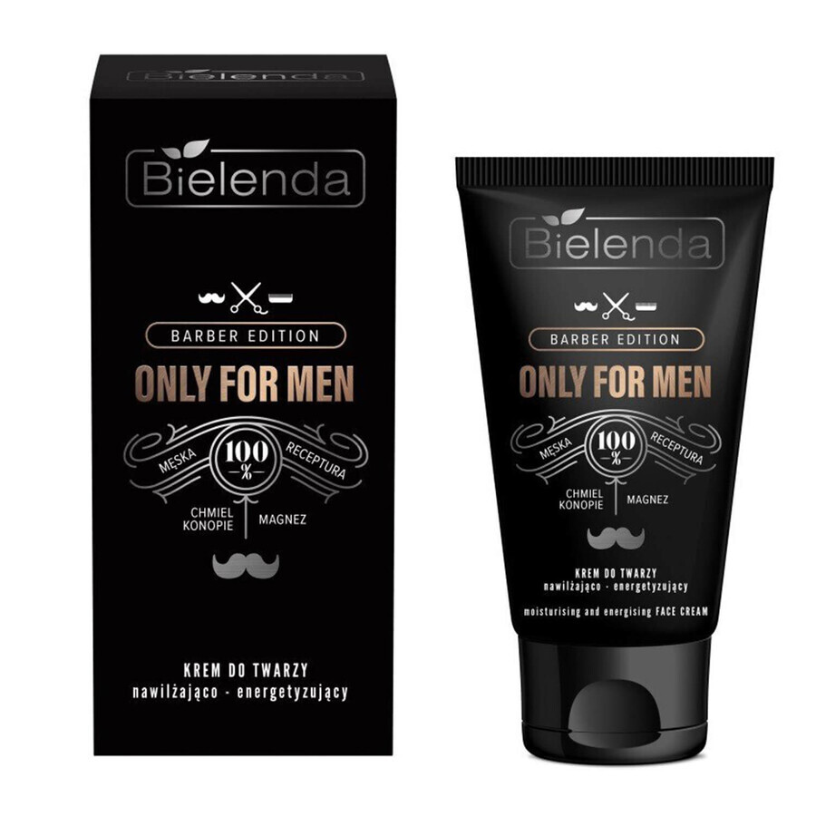 Bielenda Only For Men Barber Edition, crema hidratante y energizante, 50 ml