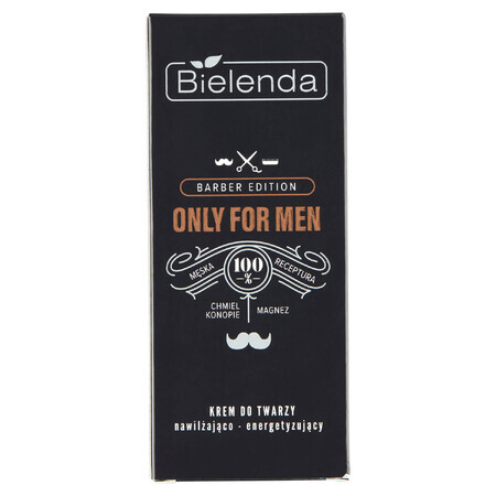 Bielenda Only For Men Barber Edition, crema hidratante y energizante, 50 ml