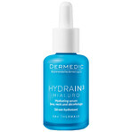 Dermedic Hydrain 3 Hialuro, suero hidratante para cara, cuello y escote, piel deshidratada y seca, 30 ml