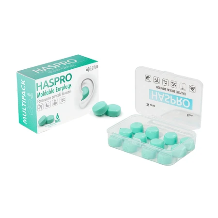 Haspro, tapones moldeados, menta, 12 piezas