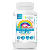 Wish Multivitamin Complex Junior, sabor naranja, 120 pastillas