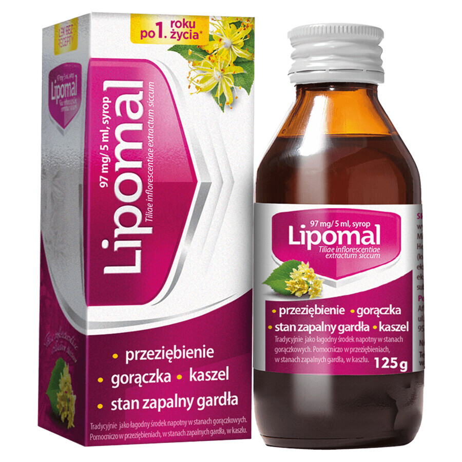 Lipomal 97 mg/5 ml, jarabe para niños después de 1 año, 125 g