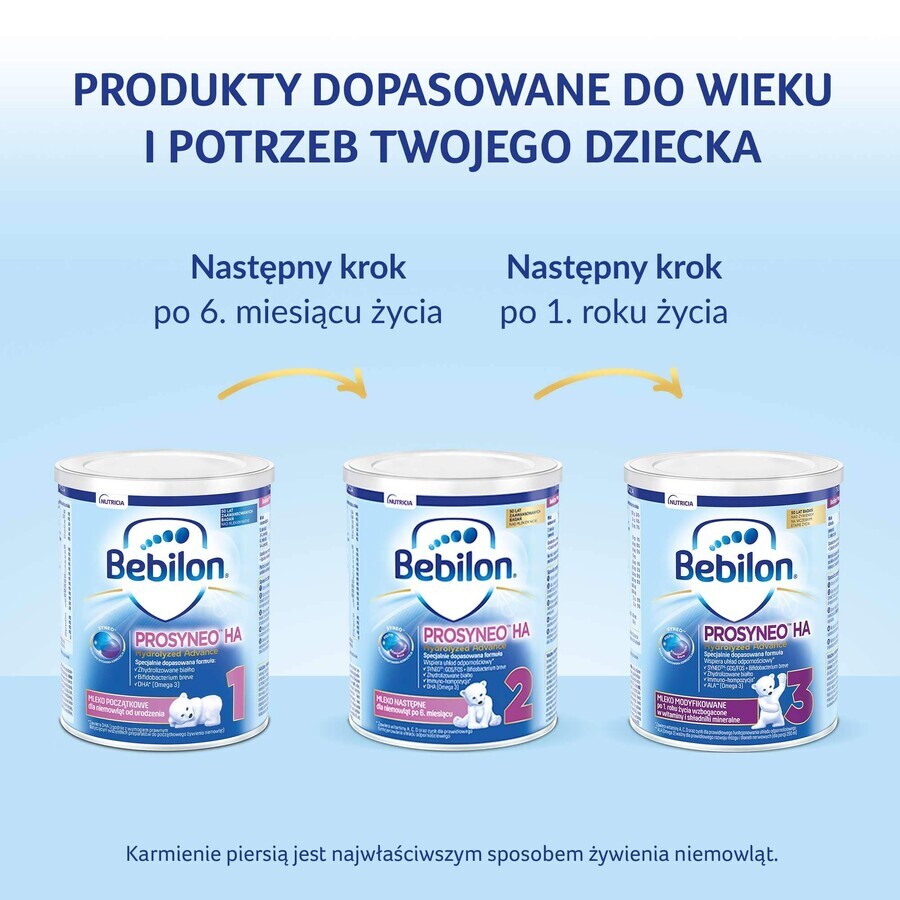 Bebilon Prosyneo HA Hidrolizado Advance 1, leche infantil, desde el nacimiento, 400 g