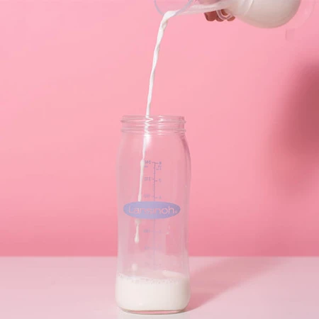Lansinoh, flacon de sticlă cu tetină NaturalWave cu debit mediu, 240 ml