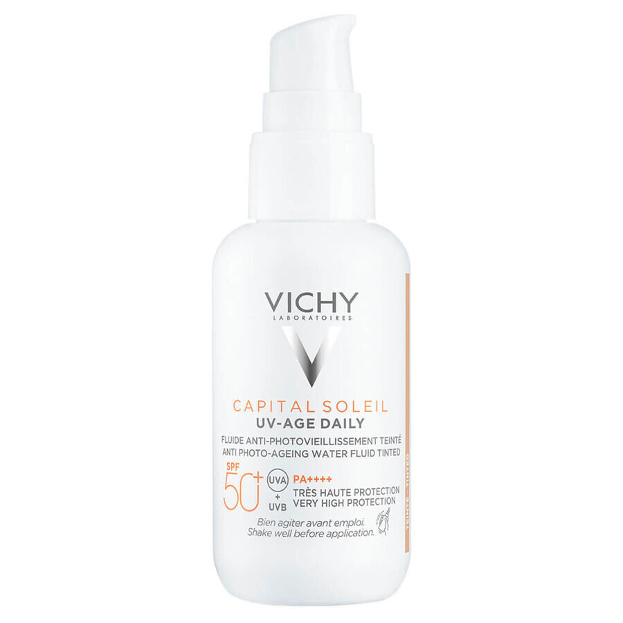 Vichy Capital Soleil UV-Age Daily, hautfärbendes Fluid gegen Lichtalterung, SPF 50+, 40 ml 