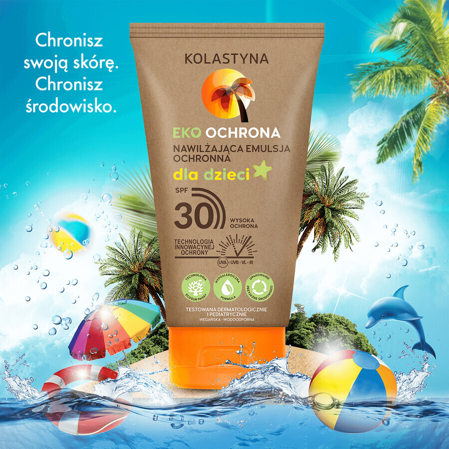 Kolastyna Eko Ochrona, emulsión solar hidratante para niños, SPF 30, 150 ml