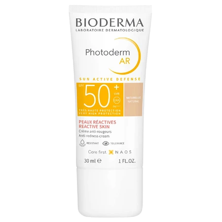 Bioderma Photoderm AR, crème tonique protectrice, peau sensible avec tendance aux rougeurs, SPF 50+, 30 ml