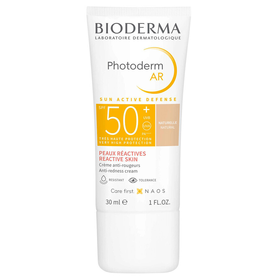 Bioderma Photoderm AR, schützende Tonisierungscreme, empfindliche Haut mit Rötungstendenz, SPF 50+, 30 ml