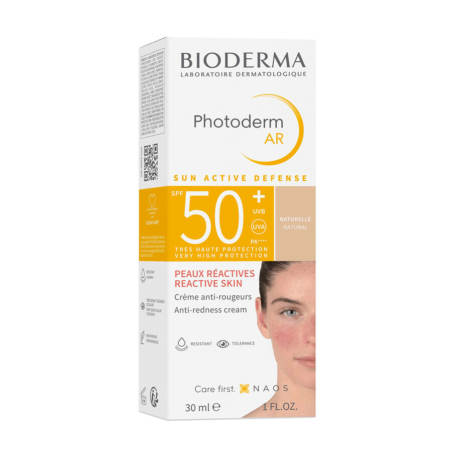 Bioderma Photoderm AR, schützende Tonisierungscreme, empfindliche Haut mit Rötungstendenz, SPF 50+, 30 ml