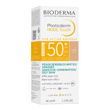 Bioderma Photoderm Nude Touch, base mineral efecto nude, tono claro, SPF 50+, 40 ml