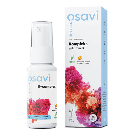 Osavi Vital Vitamin B Complex, spray bucal, sabor naranja, 25 ml