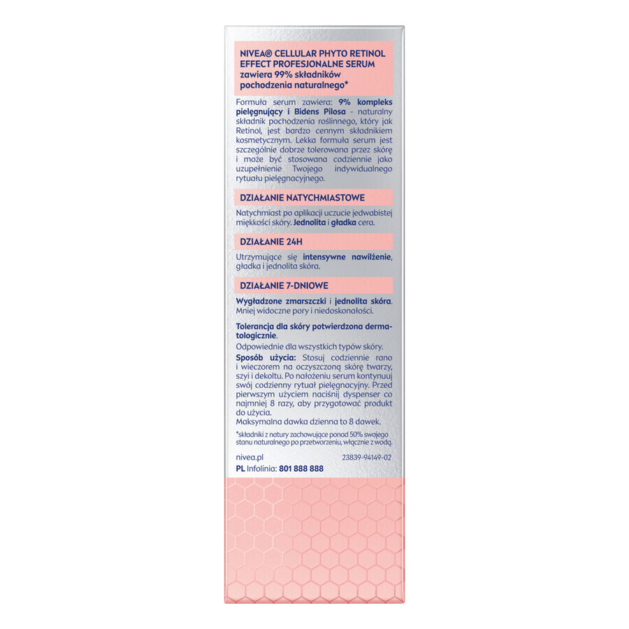 Nivea Cellular Phyto Retinol Effect, professionelles Gesichtsserum, mit Bidens Pilesa, 30 ml