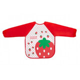 Bocioland, bib with oilcloth sleeves, strawberry, 1 pc