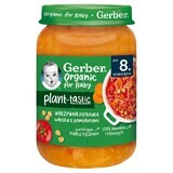 Gerber Organic Plant-Tastic, guiso de verduras italiano con tomates, a partir de 8 meses, 190 g