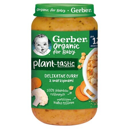 Gerber Bio Plant-Tastic, zartes Curry mit Gemüse, ab 12 Monaten, 250 g