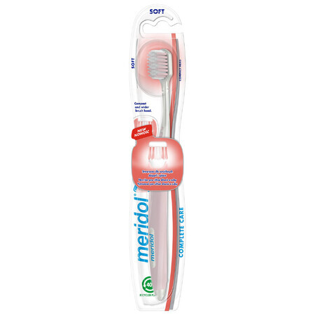 Meridol Complete Care, cepillo de dientes, encías y dientes sensibles, suave, 1 pieza