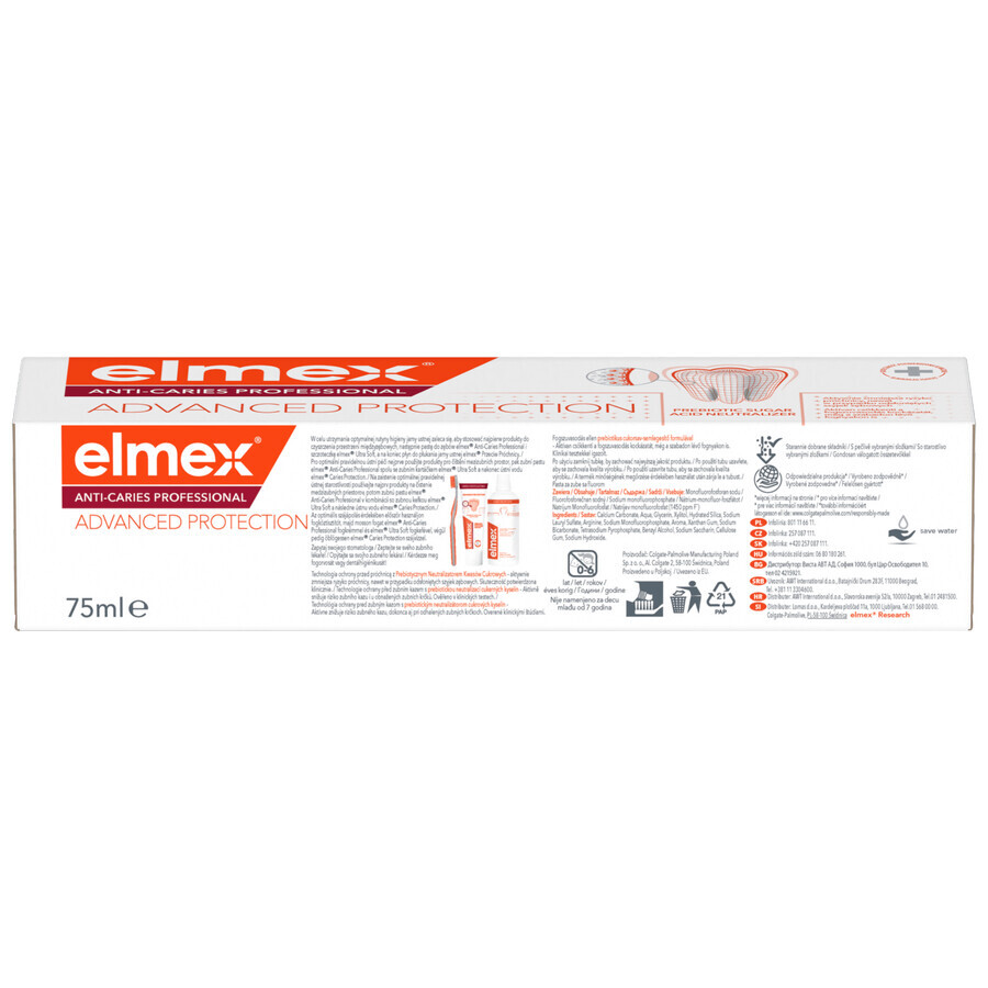 Elmex Anti-Caries Professional, pasta de dientes que protege contra la caries, 75 ml