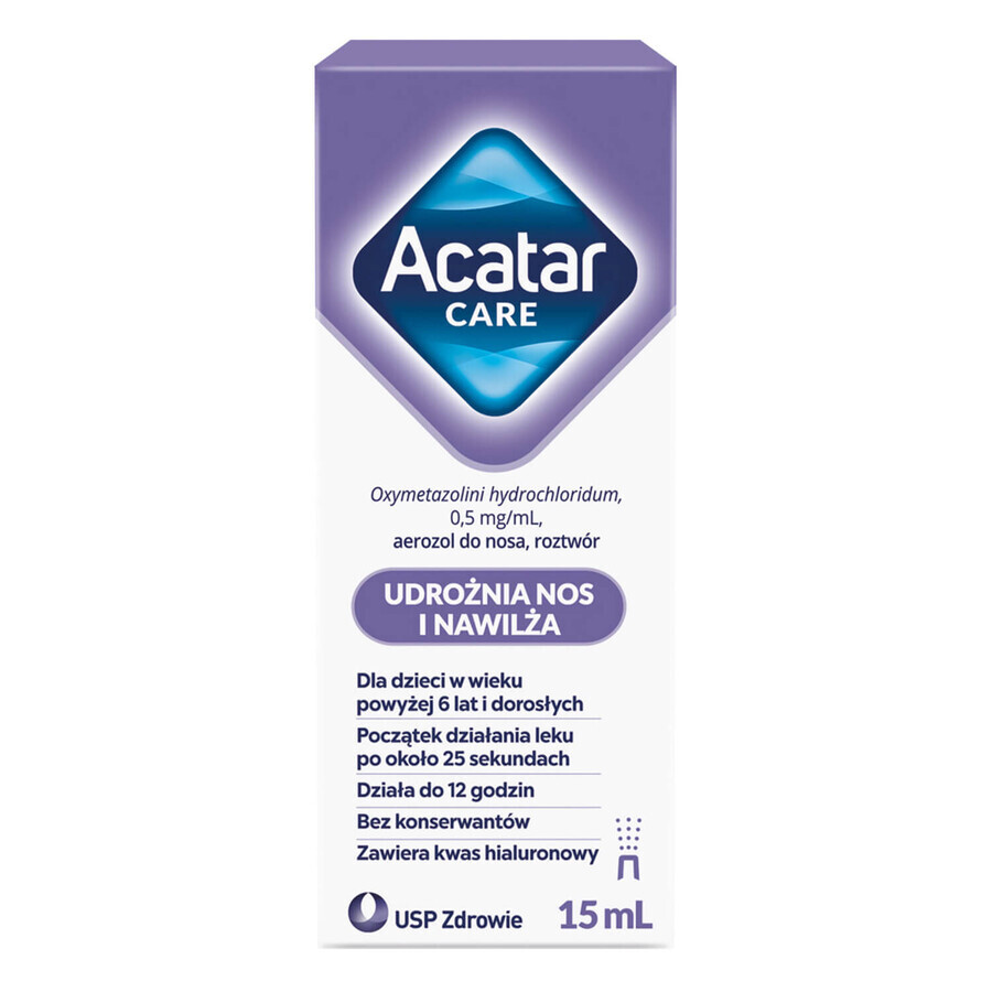 Acatar Care 0.5 mg/ml, nasal spray, solution, 15 ml