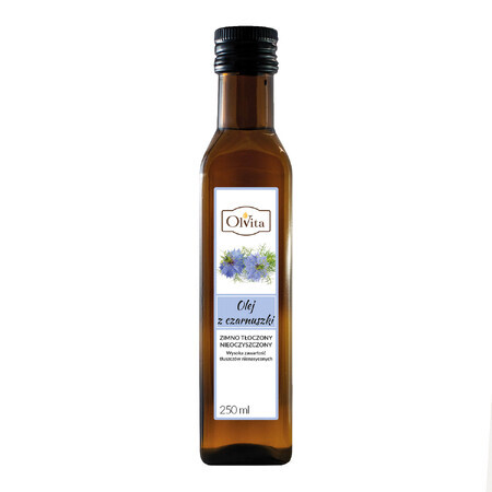 OlVita Aceite de comino negro, prensado en frío, sin refinar, 250 ml