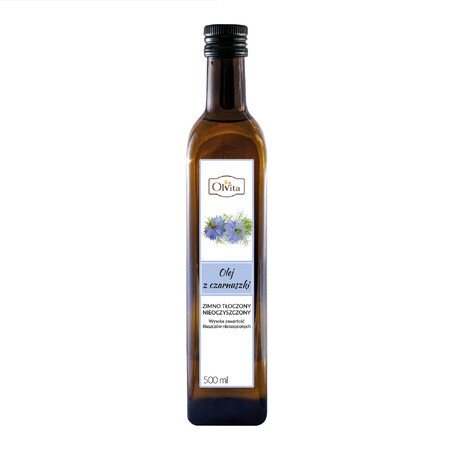 OlVita Aceite de comino negro, prensado en frío, sin refinar, 500 ml