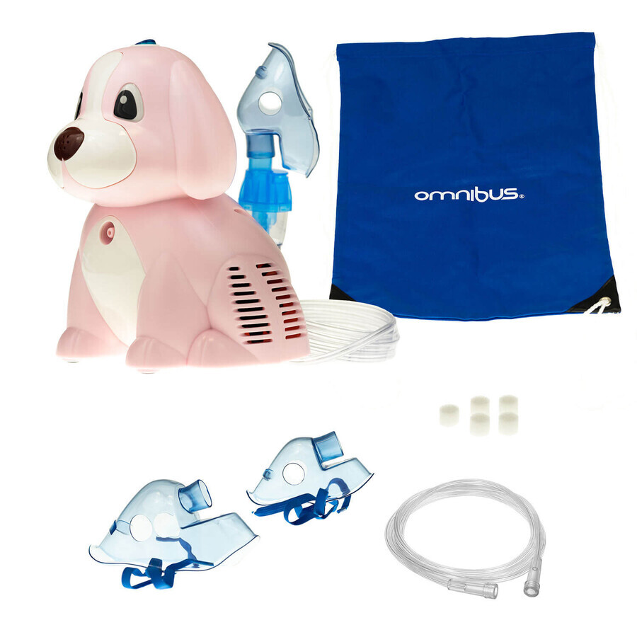 Omnibus Puppy Me BR-CN171, inhalador compresor, rosa