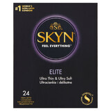 Unimil Skyn ​​Elite, preservativos sin látex, ultrafinos, 24 piezas