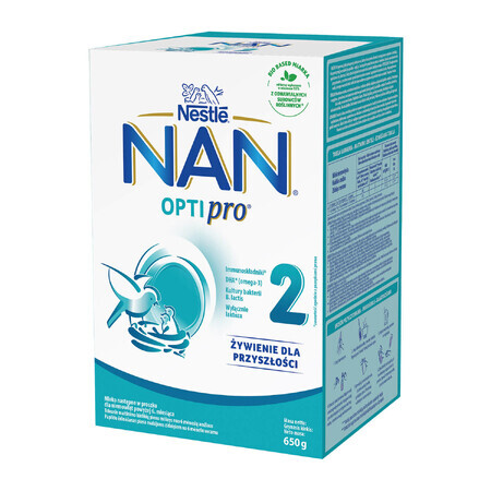 Nestle NAN Optipro 2, Latte di proseguimento per lattanti oltre i 6 mesi, 650 g