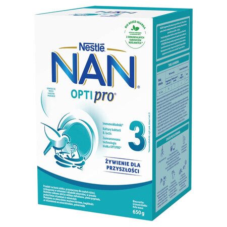 Nestle NAN Optipro 3, Fórmula junior para niños a partir de 1 año, 650 g